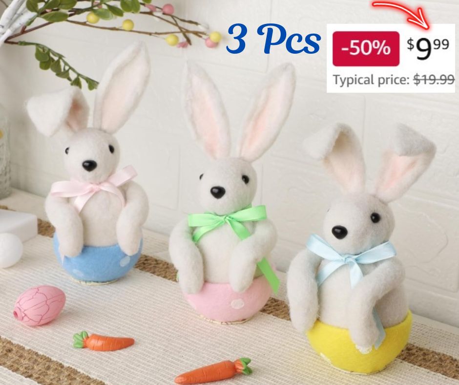 Set of 3 Easter Felt Bunnies!