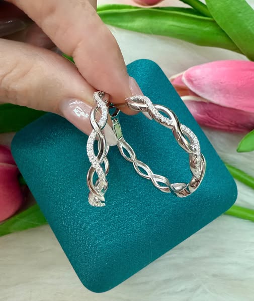 Moissanite Hoop Earrings