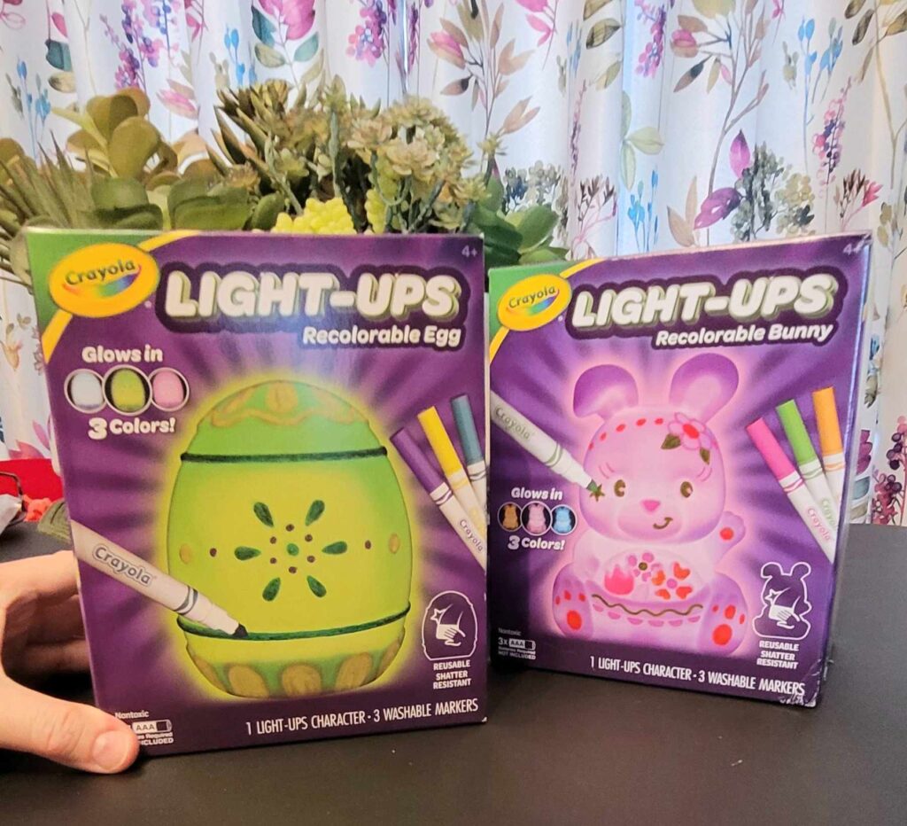 Crayola Light-Ups Recolorable Easter Egg & Bunny!!
