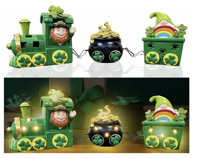 St. Paddy’s Day LED gnome train