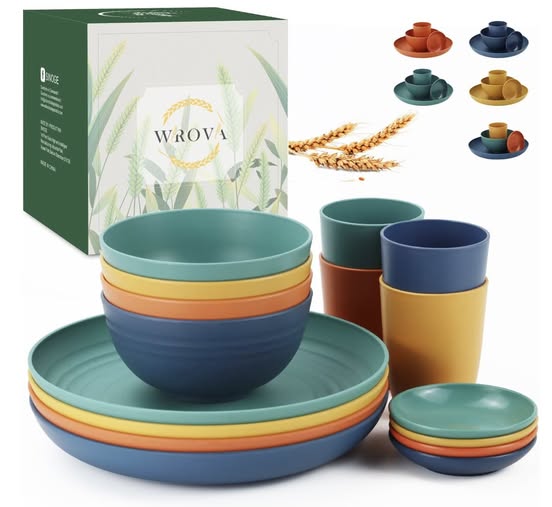 wheat straw plates and bowls