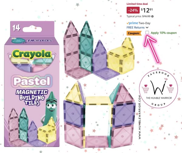 CreateOn Crayola Magnetic Tiles