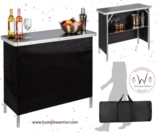 Portable Pop-Up Bar Table