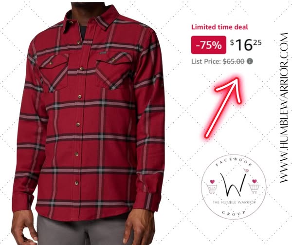 Columbia Men’s Bearmouth Springs Roll Up Flannel Long Sleeve Shirt