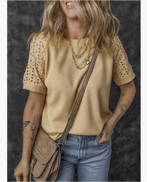 SHEWIN Women’s Waffle Knit Tops