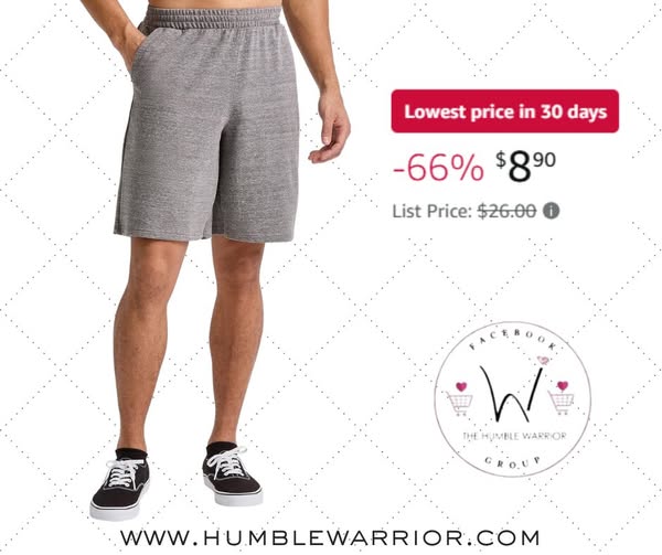 Hanes Men’s Originals French Terry Sweat Shorts