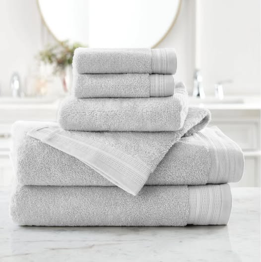 6-Piece Egyptian Cotton Tencel Lyocell Bath Towel Set