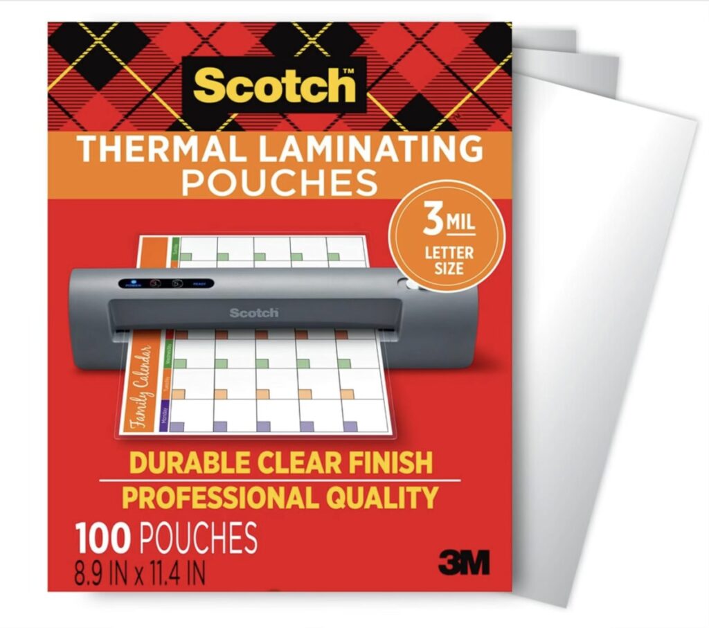 Scotch Thermal Laminating Pouches