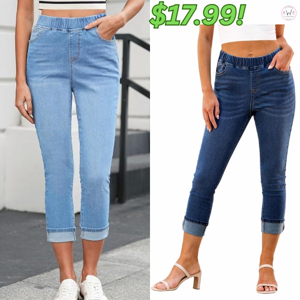 LookbookStore Stretchy Capri Jeans
