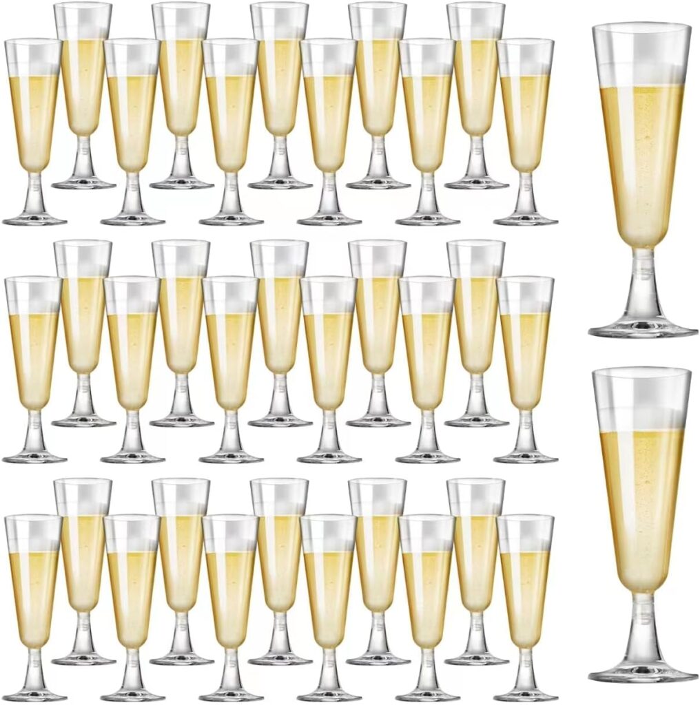 40 Pack of Plastic Champagne Flutes!