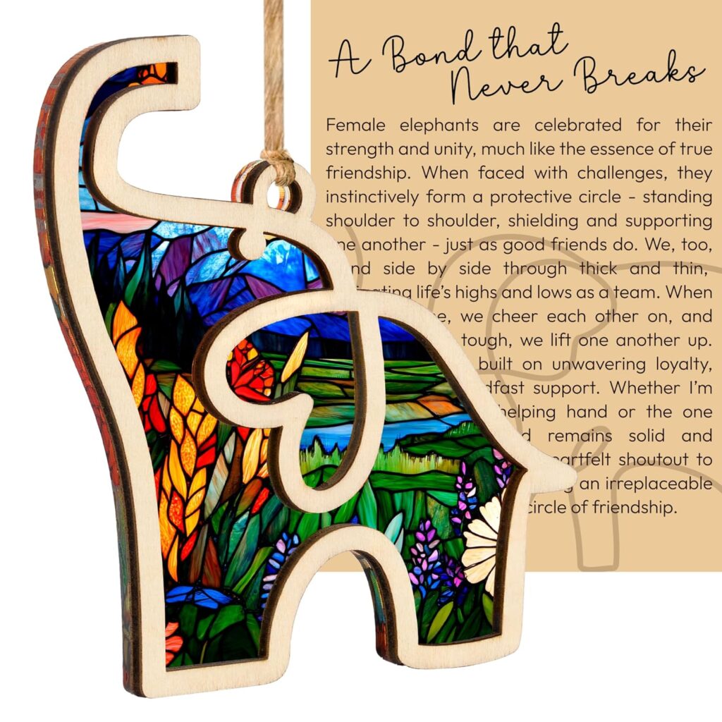 Elephant Suncatcher Ornament!