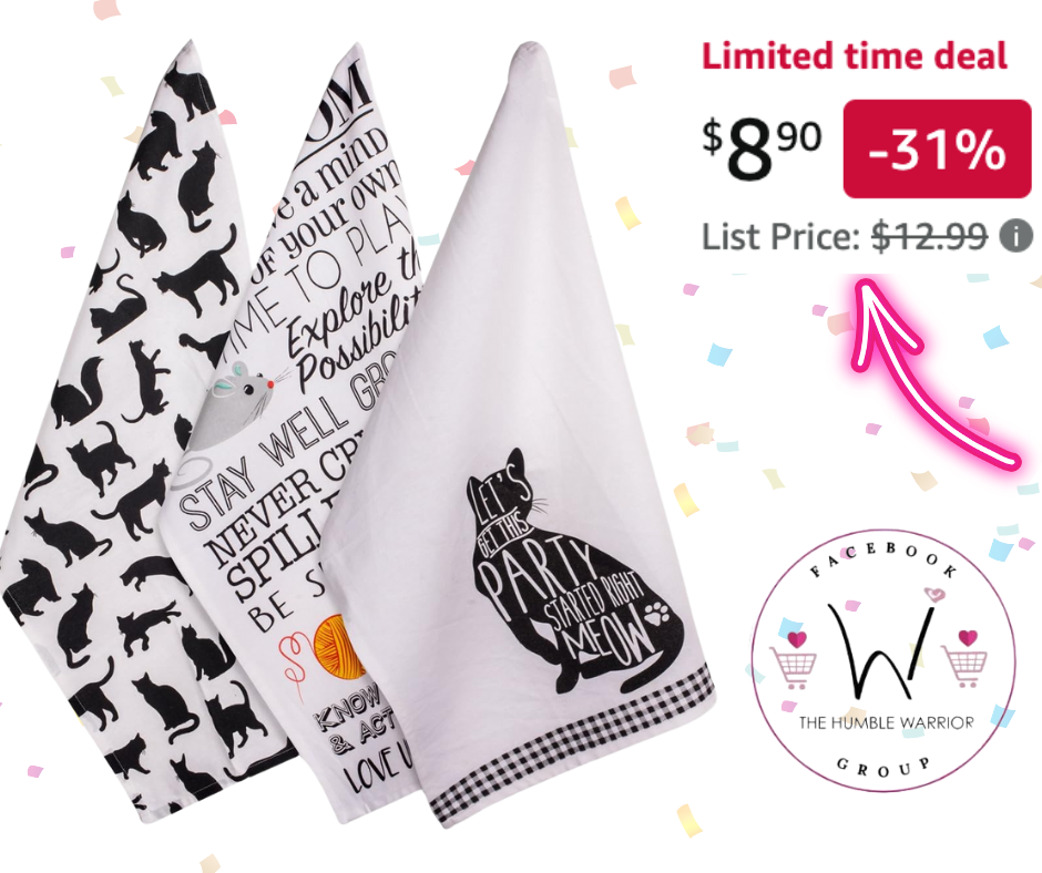 Adorable Kitty Dish Towels on Lightning