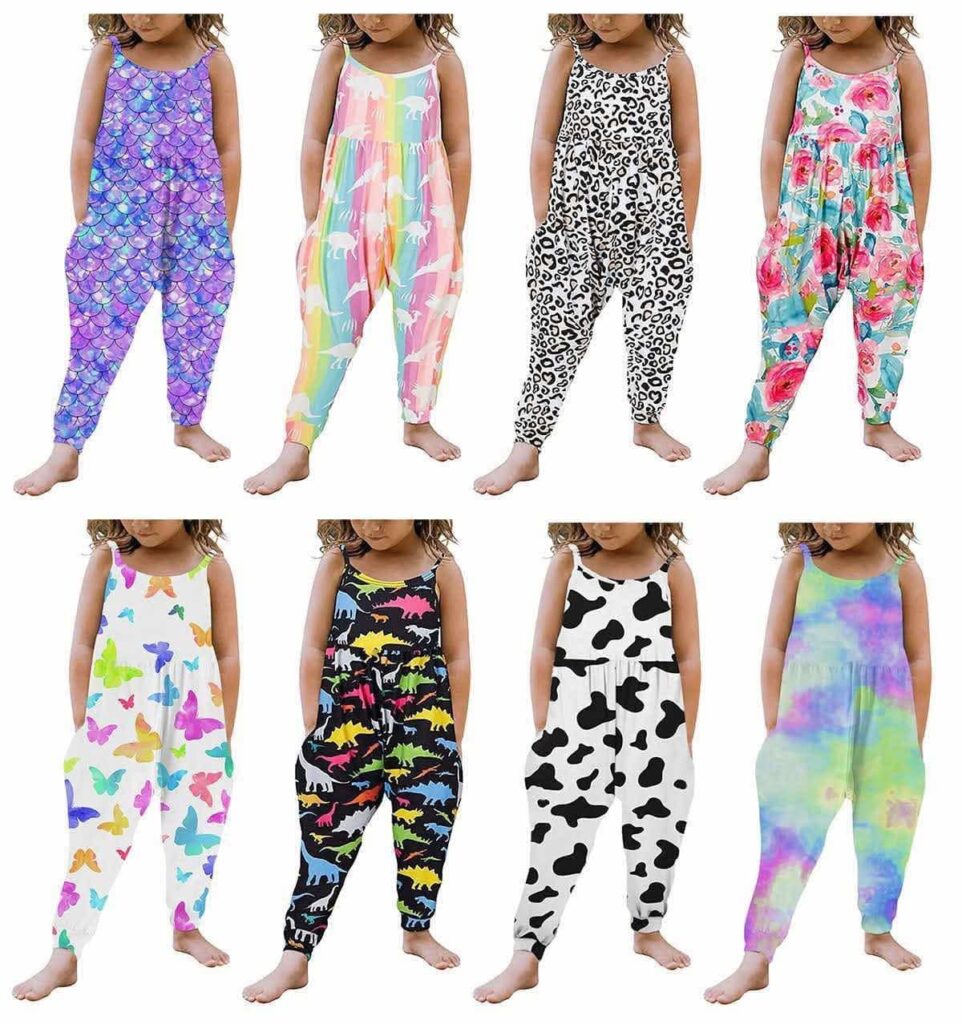 One Piece Jumpsuits Rompers for Little Girls!