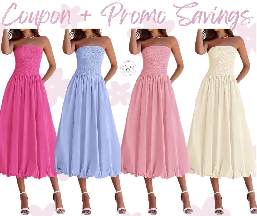 Strapless Tube Midi Dress