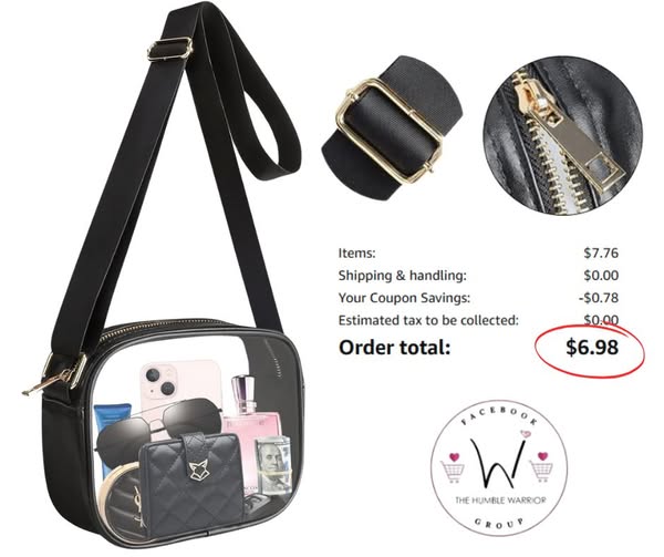 KETIEE Clear Crossbody Bag