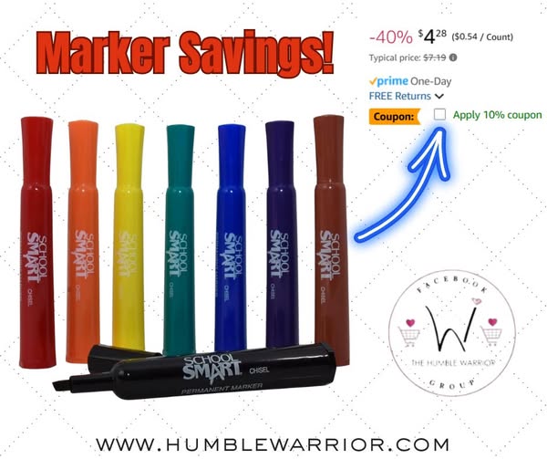 School Smart Permanent Marker Set
