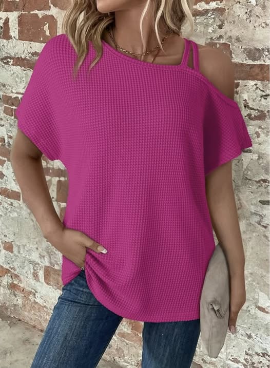 waffle knit top from Dokotoo