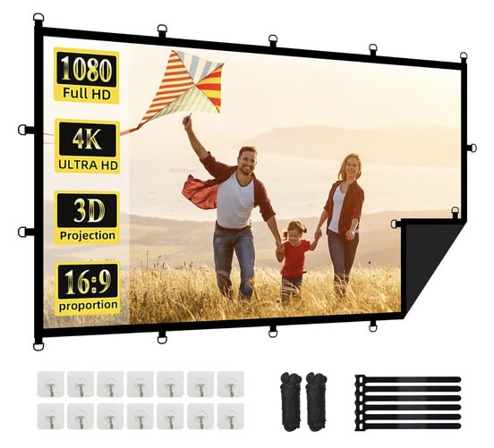 OKEDUO 100 Inch Projector Screen!