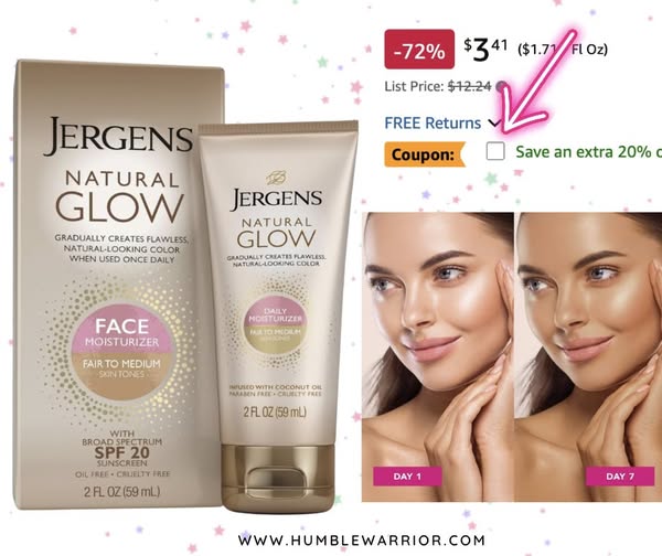 Jergens Natural Glow Face Self Tanner & Body Lotion