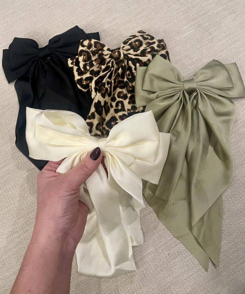 4 Silky Satin Hair Bows
