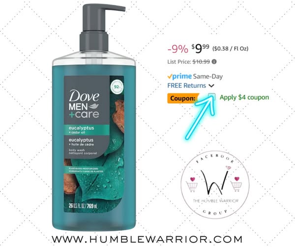 DOVE MEN + CARE Body Wash Eucalyptus + Cedar Oil