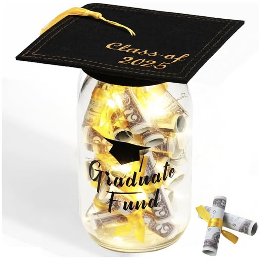 The graduate lighted mason money jar
