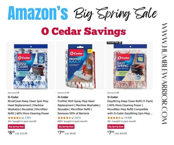 Nice savings on a variety of O-Cedar products!