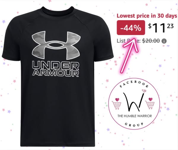 Under Armour Boys’ Tech Hybrid Print Short Sleeve T Shirt