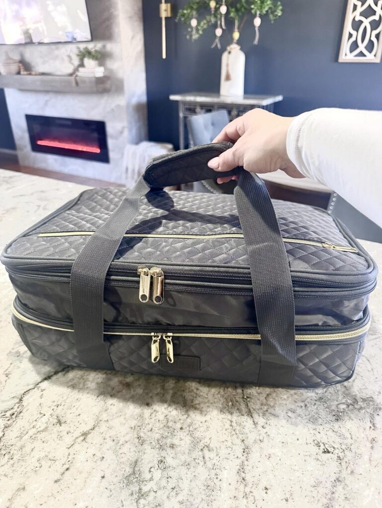 Expandable Insulated Casserole Carrier for Hot or Cold Food!