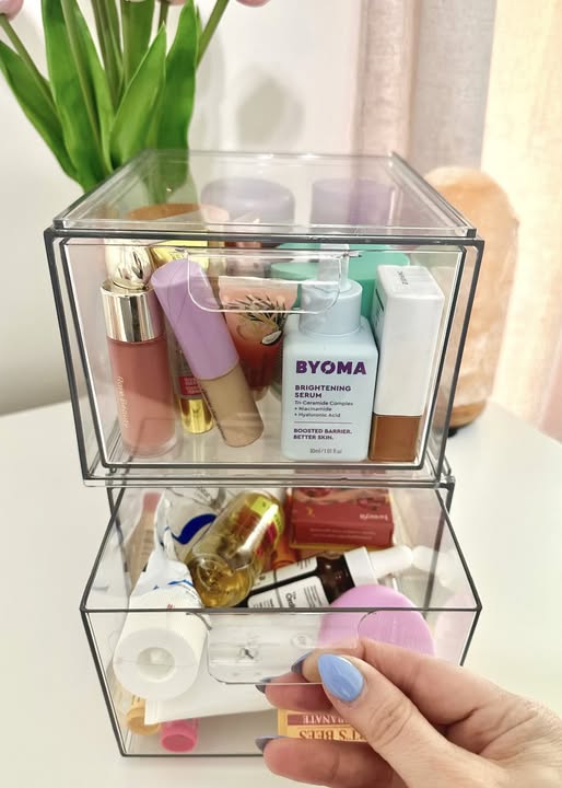 StorMiracle 2 Pack Stackable Makeup Organizer
