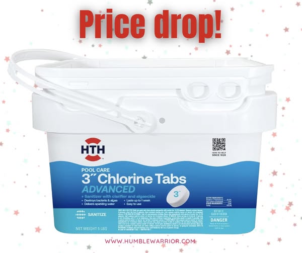 HTH 42052W Pool Care 3″ Chlorine Tabs