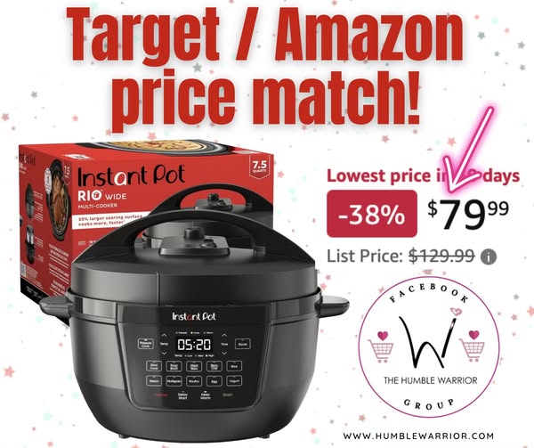 Instant Pot RIO WIDE 7.5qt 7-in-1 Electric Pressure Cooker