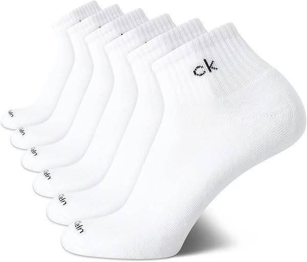 6-pack of Calvin Klein Men’s Quarter Socks