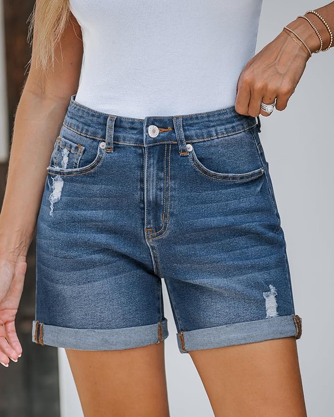 Distressed Denim Shorts!