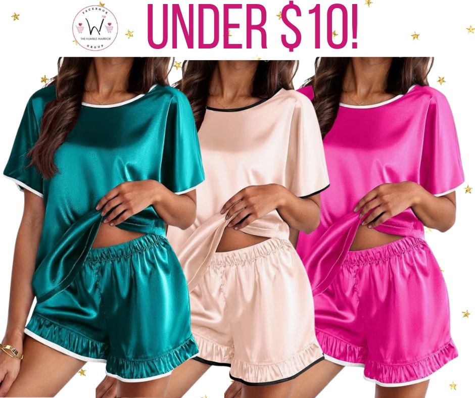 2 Piece Satin Pajama/Lounge Set from Ekouaer!