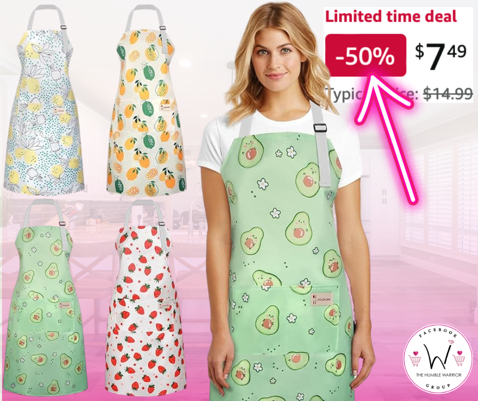 4-pack of waterproof aprons featuring adorable fruit designs!