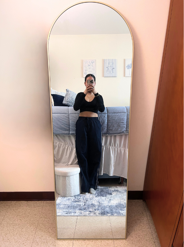 Sweetcrispy Gold Arched Full-Length Mirror!