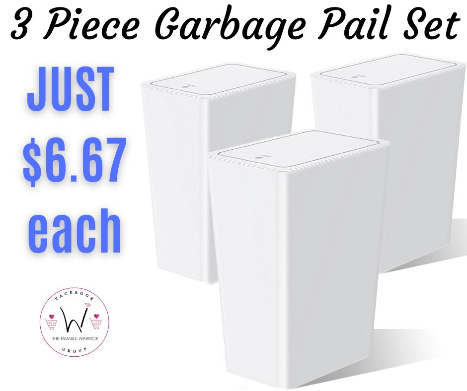 3-pack trash cans