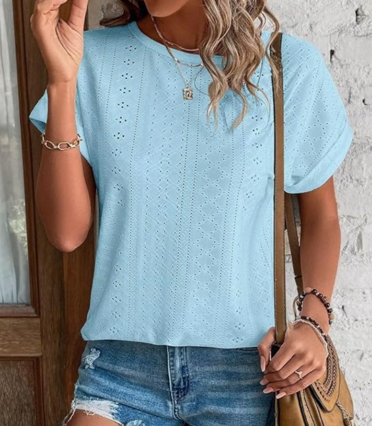 Eyelet Embroidered Top!