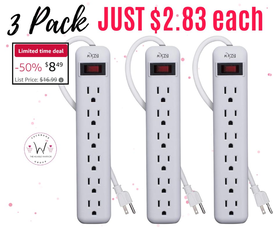 3-pack 6-Outlet Power Strips