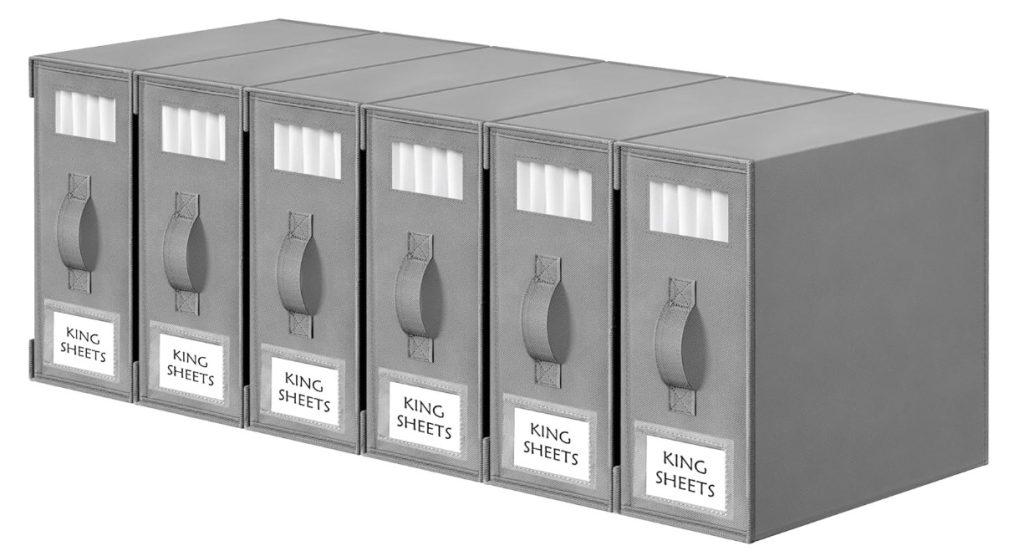 Foldable sheet storage box organizers!