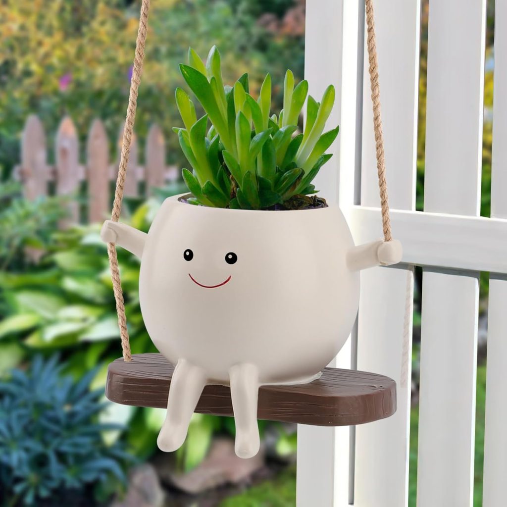 Smiley Face Swing Planter