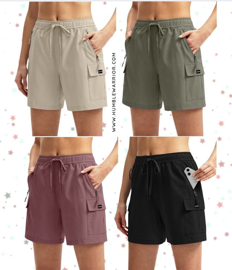 SANTINY Women’s Hiking Cargo Shorts