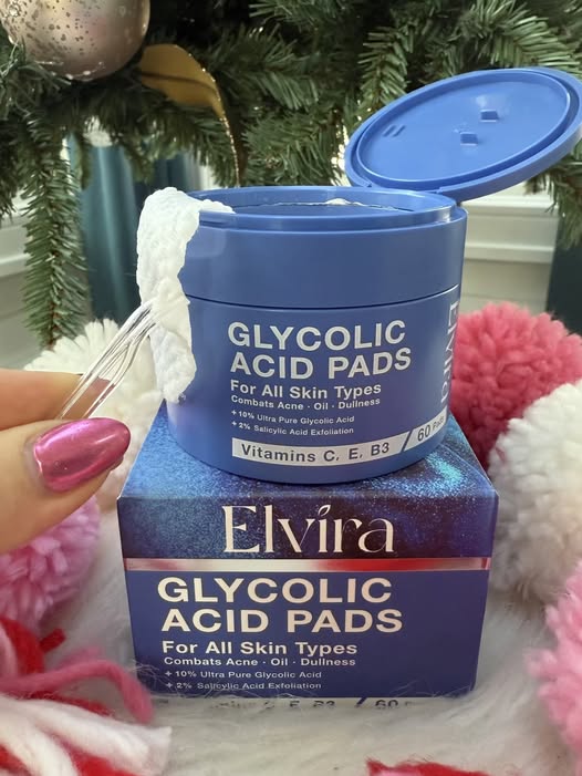 Elvira Korean Skincare Anti-Aging & Glycolic Acid Exfoliating Facial Pads