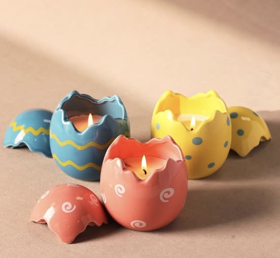 Easter egg candles