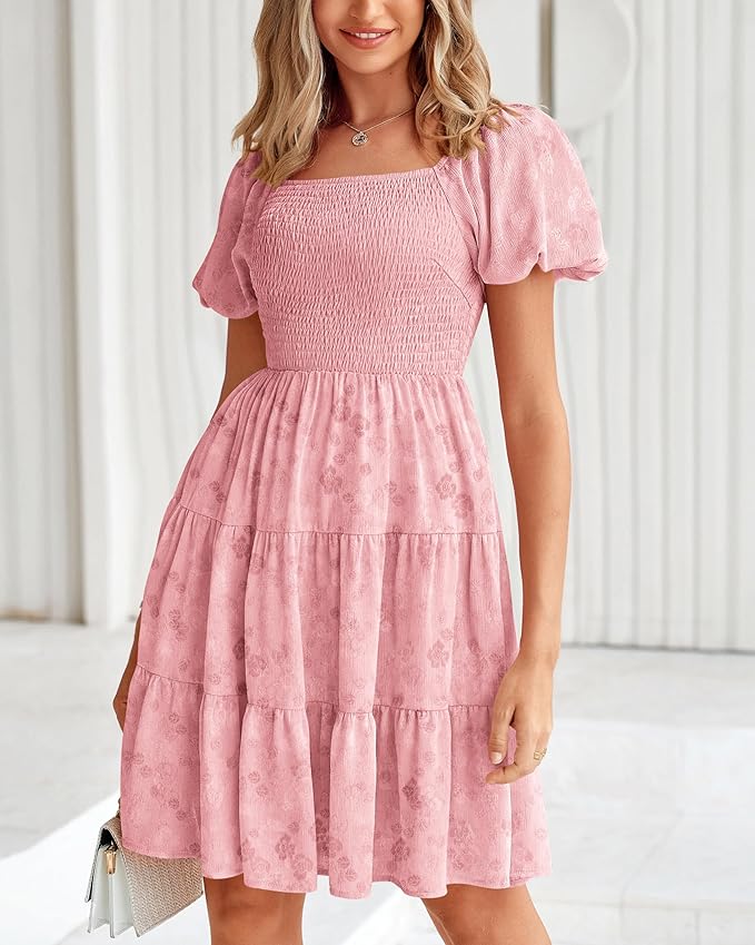 Floral Smocked Mini Dress
