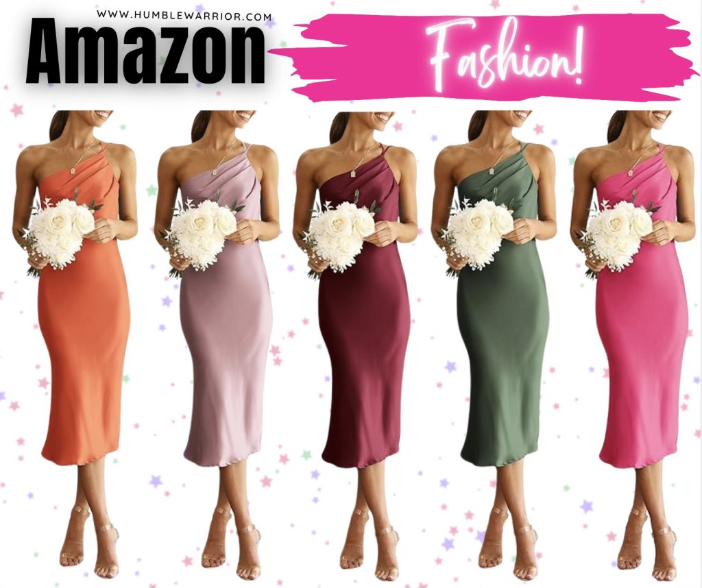 PRETTYGARDEN Women’s Midi Satin Dress