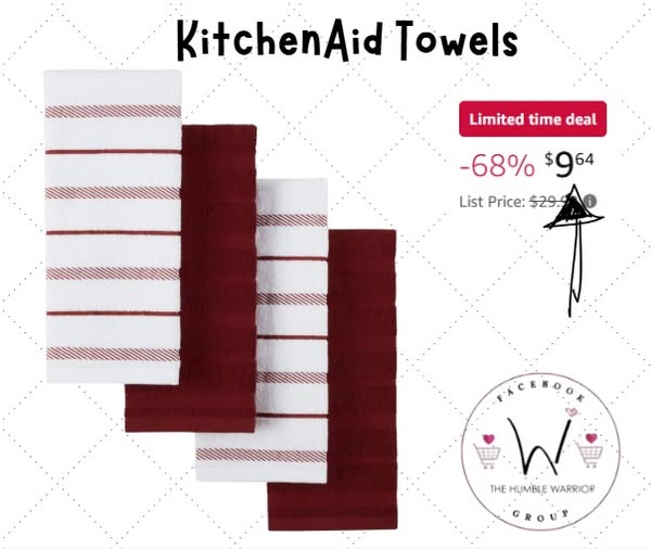 KitchenAid Albany Kitchen Towel 4-Pack Set