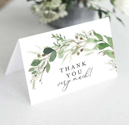 set of 25 Thank You cards!