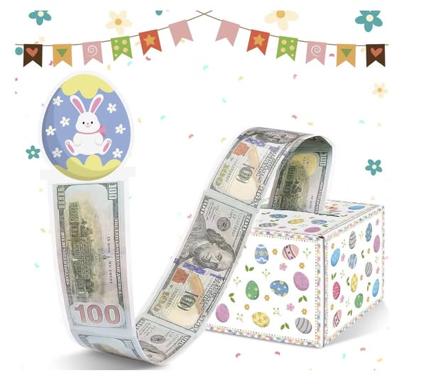 Easter pull money box
